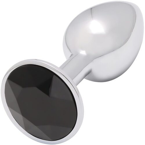 Sunfo - metalni analni čep s crnim kamenom (srebro) Slike