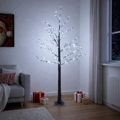  Snježno LED božićno drvce Smeđa 22 x 22 x 150 cm Plastika Slike
