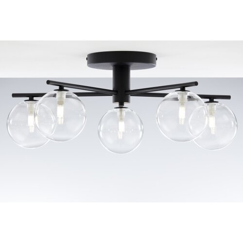 Jupiter 2046 - plafonska visilica prato 5xG9/10W/230V crna/prozirna Slike