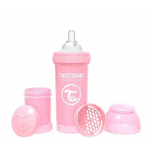 Twistshake flašica za bebe 260 ml pastel pink Slike