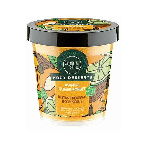 Organic Shop body dessert mango sugar sorbet instant renewal body scrub 450 ml Slike