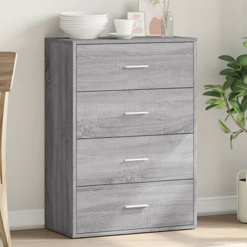 The Living Store Komoda siva sonoma 60x31x84 cm inženirski les - Komoda, (21660879) Slike