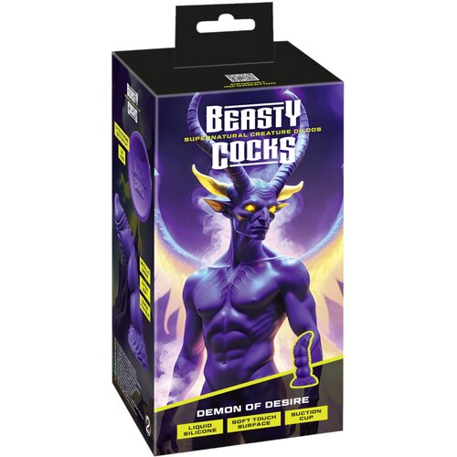 Beasty Cocks Dildo Demon of Desire, 22.5cm, Ljubičasti Slike