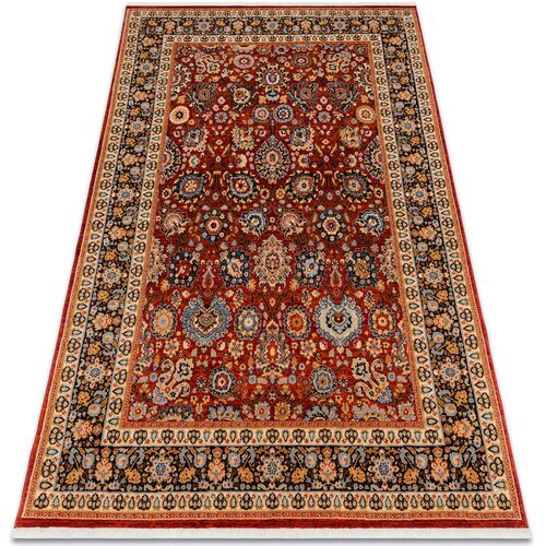RugsX Preproge Volnena preproga KESHAN Čopki, Ornament, okvir or 160x230 cm Bordo Cene
