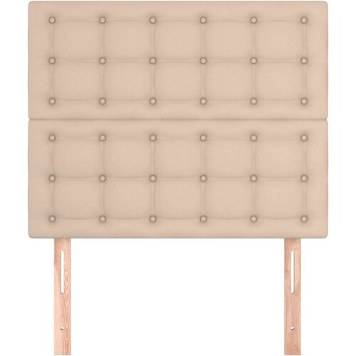  Uzglavlja 2 kom boja cappuccina 100x5x78/88 cm od umjetne kože Slike
