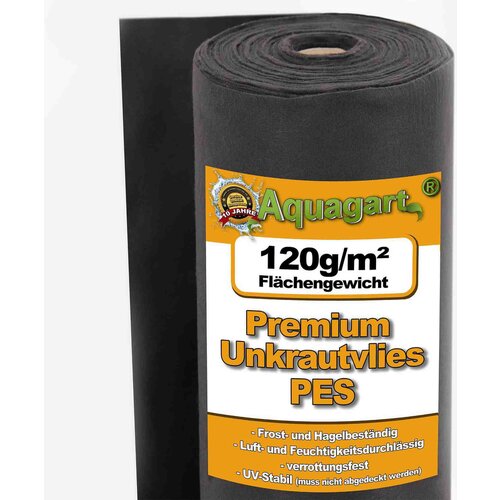 Aquagart 50 m² vrtnega flisa, plevelnega flisa, mulčnega flisa, talne tkanine, geotekstilnega flisa 120 g, širine 1 m, (22073976) Cene