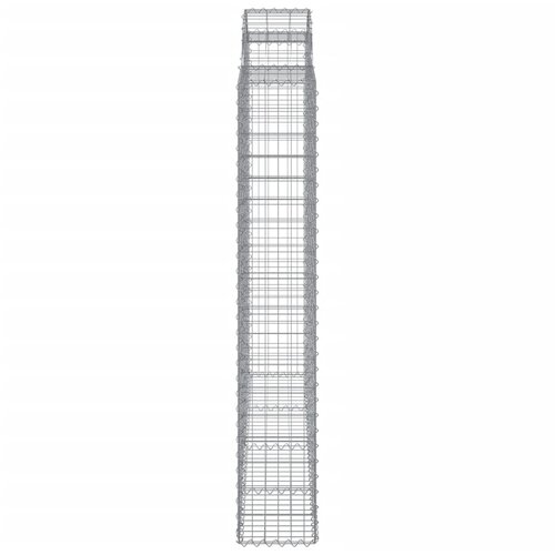  Lučne gabionske ko&amp;scaron;are 2 kom 200x30x180/200cm pocinčano željezo Slike