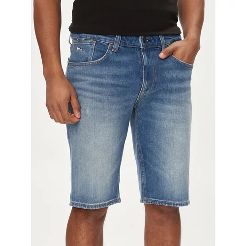 Tommy Jeans Jeans kratke hlače Ronnie DM0DM18795 Modra Slim Fit