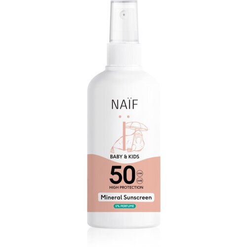 Naif Baby & Kids Mineral Sunscreen SPF 50 0 % Perfume zaščitno pršilo za sončenje 100 ml Cene