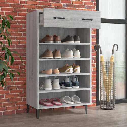  za cipele boja hrasta 60x35x105 cm konstruirano drvo Slike