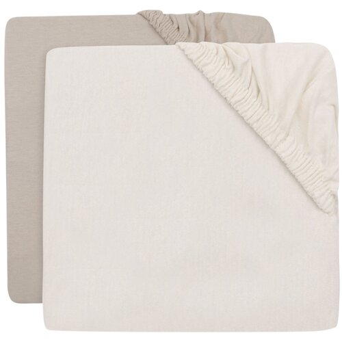 Jollein 2 dijelni set plahte za dječji krevetić 70x140 oatmeal/sand Slike