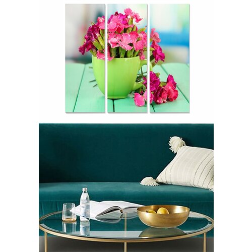 Wallity MDF145846751 multicolor decorative mdf painting (3 pieces) Cene