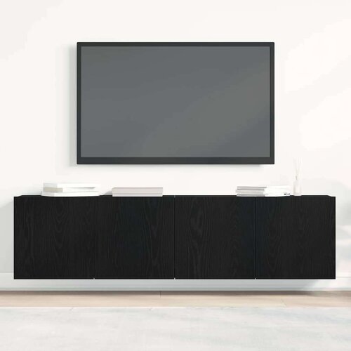 vidaXL TV ormarići 2 kom. crni hrast 160x30x41 cm inženjerski drvo Cijene
