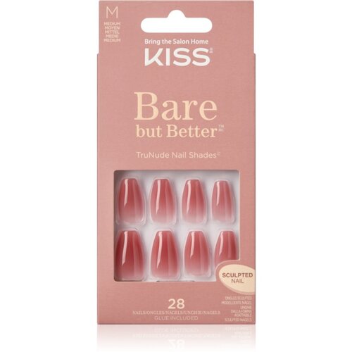 Kiss Bare But Better Medium umetni nohti 28 kos Slike