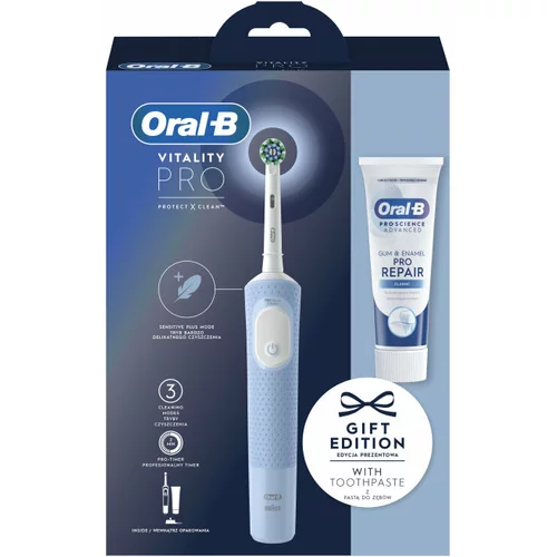 Oral-b električna zubna četkica Vitality Pro vapor blue + Pro 75 ml