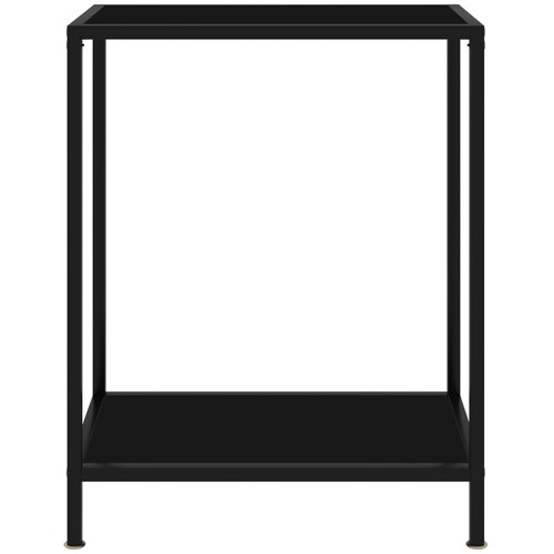 Maison Chic konzolna miza - miza ob steni črna 60x35x75 cm kaljeno steklo, (21785826) Cene