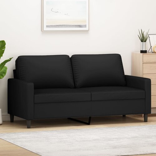 vidaXL Kavč dvosed črn 140 cm žamet Cene