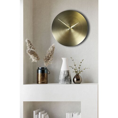 Wallity Zidni sat 35Sivmetsaat, 35x35 cm, Zlatne boje Slike