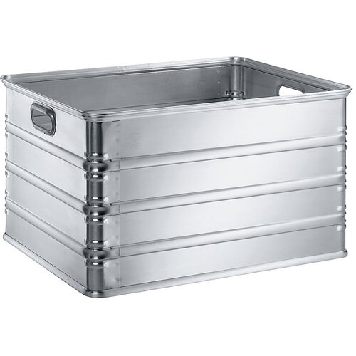 Zarges transportni in podstavni voziček za posode za zlaganje iz aluminija, prostornina 155 l, primerno za transport na valjčnih progah Slike