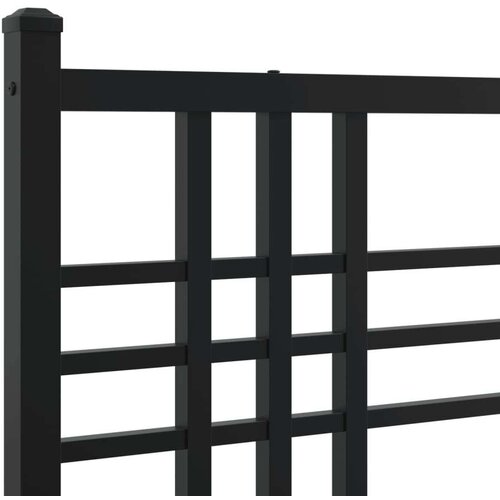 VidaXL metalni okvir kreveta uzglavlje i podnožje crni 120x190 cm Slike