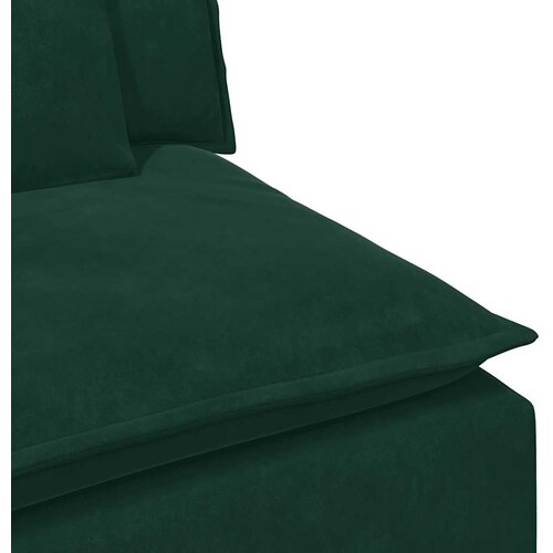  Modularni Sofa Centralni Modul s Jastucima Tamnozeleni 100 cm Slike