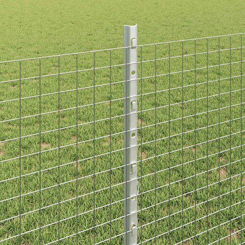  Zatvorena žičana ograda s postovima 100 x 0,8 m Pocinčani čelik Slike