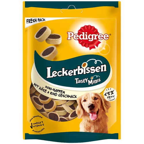 Pedigree Leckerbissen - Varčno pakiranje: mini prigrizki sir & govedina 6 x 140 g