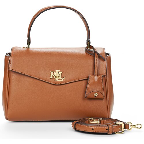 Polo Ralph Lauren FARRAH SOFT SATCHEL SMALL Smeđa Slike