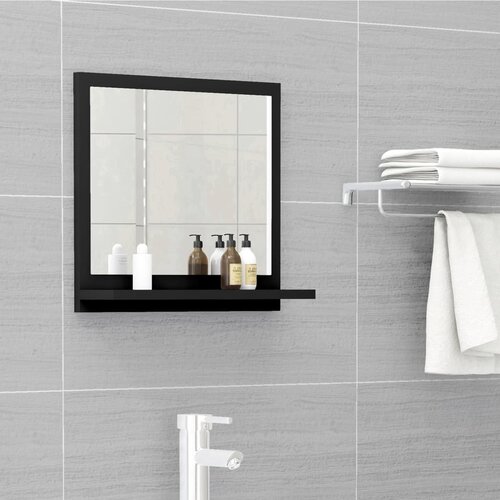 vidaXL Kupaonsko ogledalo crno 40 x 10,5 x 37 cm od iverice Cijene