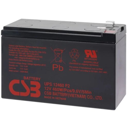 CSB Battery UPS 12460 high-rate UPS12460F2 VRLA 12V 9.6Ah Slike