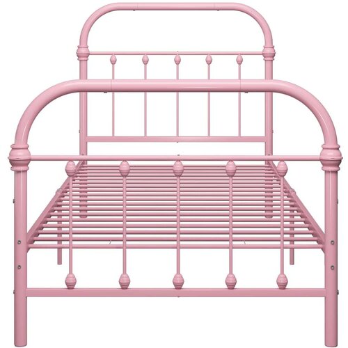 VidaXL okvir za krevet ružičasti metalni 100 x 200 cm Slike