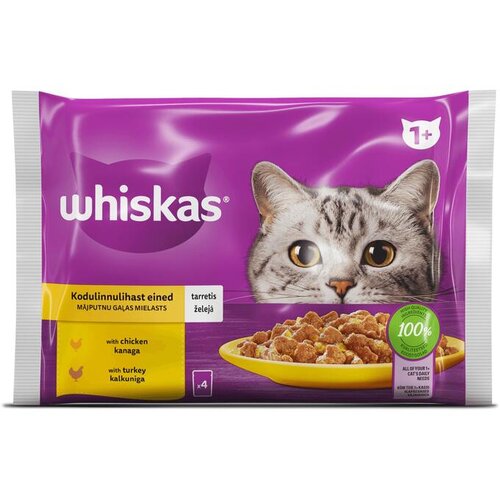 Whiskas Hrana za mačke u želeu izbor živine 4x85g Cene