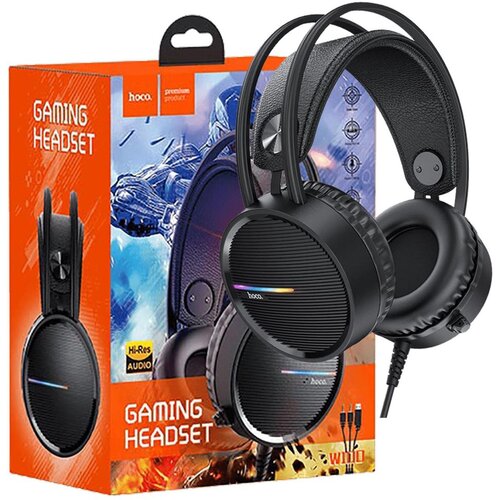 hoco. Slušalice sa mikrofonom, gaming, dužina kabela 2.4 met, crna – W100 Touring Cijene