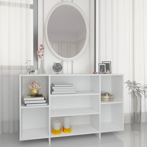 VidaXL komoda bela 120x30x75 cm iverna plo&amp;scaron;ča Slike