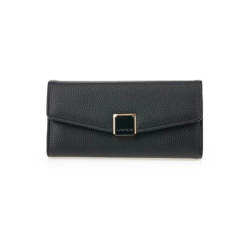 Verde Novčanik ženski veci sa elegantnom kopcom 1432, 20×4×10 cm crna ( 16NZV1432B ) Cene