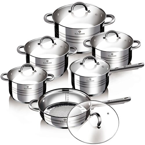 Berlinger Haus blaumann gourmet jumbo 12v1 set inox posode, (21230736) Slike