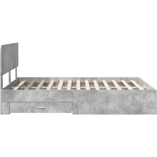  Okvir za krevet s uzglavljem Betonski sivi 160 x 200 cm Slike