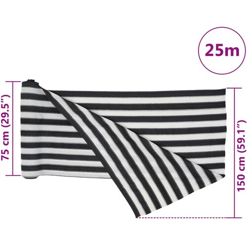  Mreža za privatnost antracit-bijela 1,5 x 25 m HDPE 195 g/m&amp;sup2; Slike