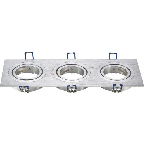 Aigostar Trostruki okvir za ugradno svetlo GU10 25,5x9,1 cm mat hrom Slike