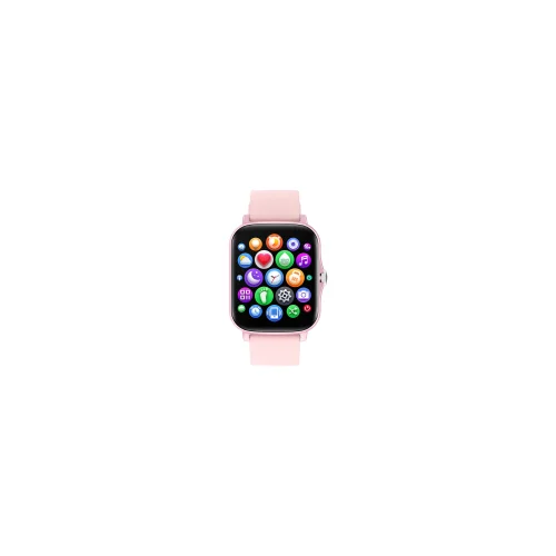 Canyon Smart watch, 1.69inches TFT full touch screen, Zinic+plastic body, IP67 waterproof, multi-sport mode, compatibility with iOS and android, Pink body with Pink silicon belt, Host: 44.4*36*9.2mm, Strap: 230x20mm, 47g