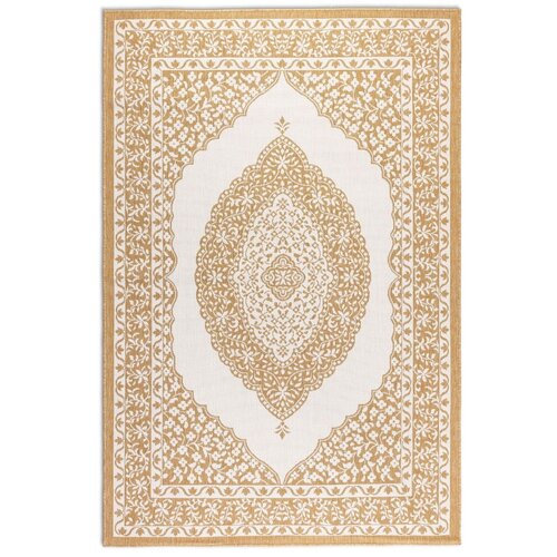 Elle Decoration Oker žuti/krem vanjski tepih 160x230 cm Gemini – Cijene