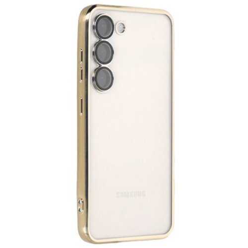  silikonska futrola sa niklovanim obodom za iphone 14 pro max (6.7) zlatna Slike