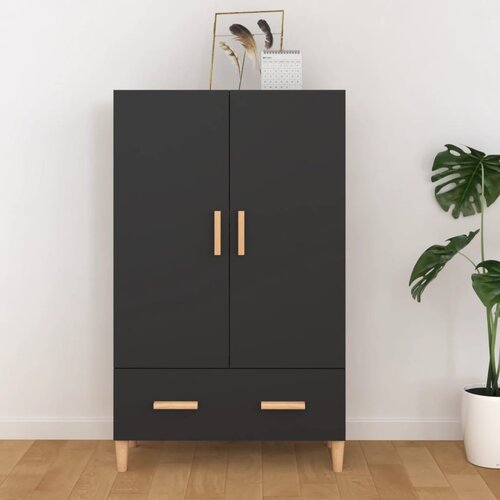 Furnova Visoka omarica črna 70x31x115 cm inženirski les, (21950099) Slike