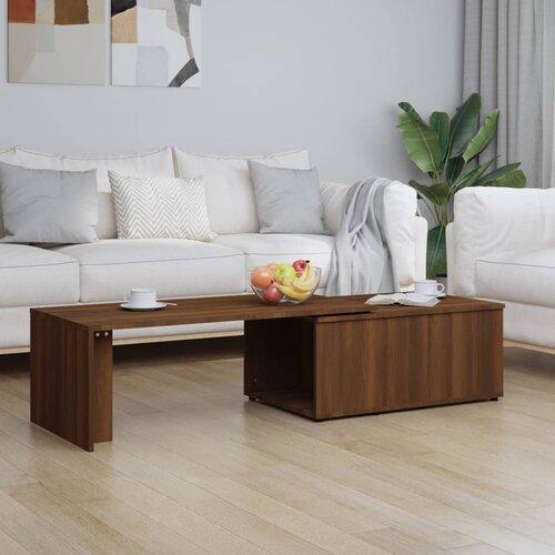 VidaXL Stolić za kavu smeđa boja hrasta 150x50x35 cm konstruirano drvo Slike
