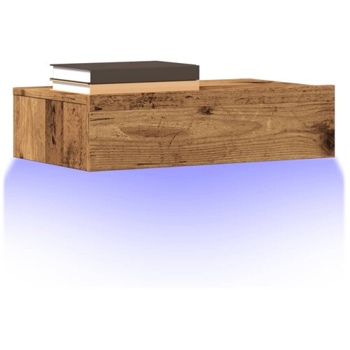 VidaXL TV ormarić s LED svjetlima staro drvo 60x35x15,5 cm Slike