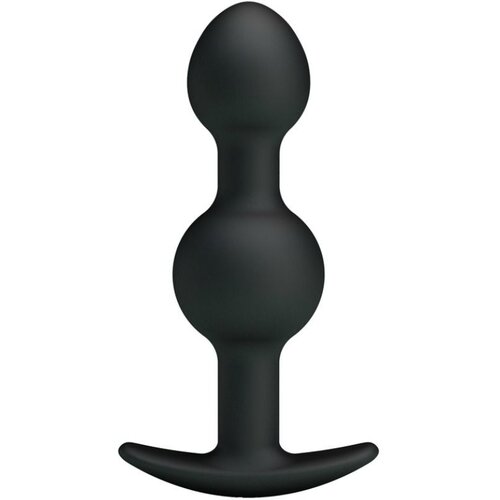 PRETTY LOVE BOTTOM - SILICONE ANAL BALLS 10.3 CM - BLACK Cene
