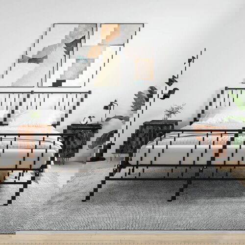 VidaXL Nočna omarica 2 kosa dimljen hrast 40x35x50 cm inženirski les Slike