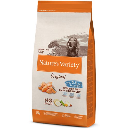 Nature’s Variety Original No Grain Medium/Maxi Adult losos - Varčno pakiranje: 2 x 12 kg Cijene