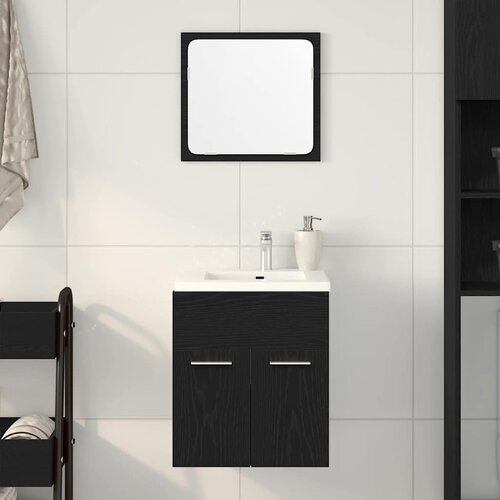 vidaXL 2-dijelni set kupaonskog namještaja crni hrast Cijene