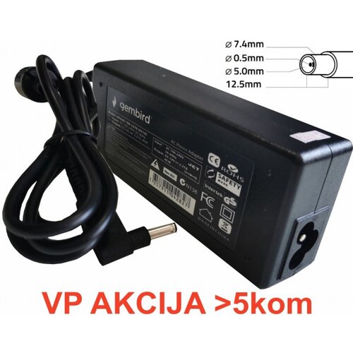 Gembird NPA90-190-4740 (HP11) ** punjac za laptop 90W-19V-4.74A, 7.4x5.0mm black pin (1024) Cene